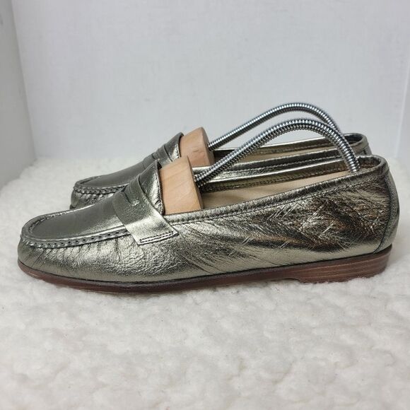 SAS Tripad Comfort Women's Size 11.5 M Loafers Slip On Silver Leather - Picture 3 of 10